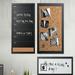 Red Barrel Studio® 3 Piece Message Magnetic Combo Board Set Manufactured Wood in Black/Brown | 17.91 H x 3.54 W x 24.2 D in | Wayfair