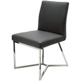 Nuevo Patrice Upholstered Side Chair Upholstered, Stainless Steel in Gray | 33.3 H x 23 W x 19.5 D in | Wayfair HGTB162