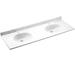 Swan Ellipse Solid Surface 61" Double Bathroom Vanity Top in Brown | 5.5 H x 61 W x 22 D in | Wayfair VT022612B.040