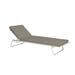 OASIQ Sandur Sun Chaise Lounge w/ Cushions Metal in White | 10.63 H x 29.13 W x 79.5 D in | Outdoor Furniture | Wayfair 3001110303000-LS