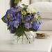 Ophelia & Co. Hydrangea Floral Arrangement in Vase Polyester/Faux Silk/Plastic/Fabric in Blue/Indigo | 11 H x 12 W x 12 D in | Wayfair