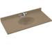 Swan Chesapeake Solid Surface 61" Single Bathroom Vanity Top in Brown | 6.125 H x 61 W x 22 D in | Wayfair CH02261.091