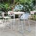 OASIQ Corail Aluminum Bar Outdoor Table Metal in Pink | 42.94 H x 37.44 W x 37.44 D in | Wayfair 1001090047083