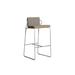 OASIQ Sandur Patio Bar Stool w/ Cushion, Stainless Steel in Gray/White | 35.75 H x 18.06 W x 19.38 D in | Wayfair 3001042300000-LS