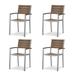 Source Furniture Napa Stacking Patio Dining Chair Wood/Metal in Gray/Black/Brown | 35 H x 22 W x 22 D in | Wayfair SF-2405-163-KES-TEK