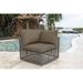 Panama Jack Outdoor Coldfield Modular Patio Chair w/ Sunbrella Cushions Wicker/Rattan in Gray | 33.5 H x 27.5 W x 27.5 D in | Wayfair