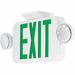 Progress Lighting Thermoplastic LED Emergency Exit Combo Sign Thermoplastic in White | 8.2 H x 18 W x 4.3 D in | Wayfair PECUE-UG-30