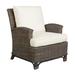 Armchair - Panama Jack Sunroom Exuma 30" Wide Polyester Armchair Rattan/Wicker | 34 H x 34 W x 30 D in | Wayfair PJS-3001-KBU-LC/SU-735