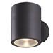 Orren Ellis Keyon 2 - Bulb Integrated LED Outdoor Armed Sconce Plastic/Metal in Black | 5.25 H x 5.25 W x 3.5 D in | Wayfair