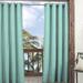 Waverly Key Largo Solid Semi-Sheer Indoor/Outdoor Grommet Single Curtain Panel Synthetic in Green/Blue | 95 H in | Wayfair 885308573896