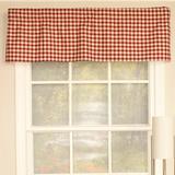 RLF Home Peacock Check Straight Curtain Valance Polyester/Linen/Cotton Blend in White | 15 H x 50 W x 1 D in | Wayfair A11084-MU