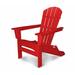 POLYWOOD® Palm Coast Folding Adirondack in Red | 37.5 H x 29.75 W x 33.5 D in | Wayfair HNA110SR