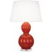 Robert Abbey Williamsburg Randolph 30.75" Table Lamp Ceramic/Fabric in Red/White | 30.75 H x 20 W x 20 D in | Wayfair DB997