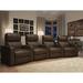 Red Barrel Studio® 147" Wide Home Theater Seating w/ Cup Holder in Brown | 44 H x 147 W x 44 D in | Wayfair RDBL5231 45421548