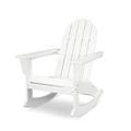 POLYWOOD® Vineyard Adirondack Rocking Chair in White | 36.5 H x 29.25 W x 34.5 D in | Wayfair ADR400WH