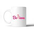 Ebern Designs Alarice Believe Breast Cancer Awareness Coffee Mug Ceramic in Brown/White | 3.75 H in | Wayfair F03F0C846CB44C68AD10DD1A3D400D25