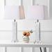 Rosecliff Heights Crew Park Seashell 29" Table Lamp Set Shell/Linen/Crystal in White | 28.5 H x 13 W x 13 D in | Wayfair