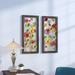 Red Barrel Studio® Floral Metal Wall Décor Set Metal in Gray/Green/Red | 30 H x 14 W x 1 D in | Wayfair RDBL2220 43007962