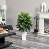 Rosecliff Heights 40" Artificial Palm Plant in Planter Silk/Ceramic/Plastic | 40 H x 24 W x 24 D in | Wayfair ROHE7203 43862438
