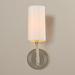 Rosdorf Park Katya 1 - Light Armed Sconce Fabric in Gray | 13.5 H x 4.5 W x 6 D in | Wayfair ROSP3558 40295654