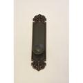 BRASS Accents Fleur De Lis Plate Privacy Door Knob Brass in Brown | 12.75 H x 3 W in | Wayfair D04-K324G-EGD-613VB
