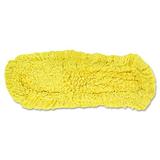 Rubbermaid Commercial Products 24" Trapper Commercial Dust Mop w/ Looped-End Launderable in Yellow | 24 W x 5 D in | Wayfair FGJ15303YL00