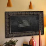 Rayne Mirrors Feathered Accent Wall Mounted Chalkboard Wood in Gray | 37 H x 55 W x 1.25 D in | Wayfair B49/30.5-48.5