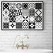 Smart Tiles Peel & Stick Gel Backsplash Tile Vintage 9" x 9" Gel in Black/White | 4.5 H x 4.5 W x 0.07 D in | Wayfair SM1090G-04-QG