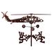 SWEN Products Black Hawk Helicopter Weathervane Metal/Steel in Brown/Gray | 30 H x 21 W x 15.5 D in | Wayfair 1174-Flat