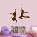 Sweetums Wall Decals 2 Piece Dancer Wall Decal Set Vinyl in Black/Brown | Wayfair 3445brown