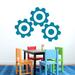 Sweetums Wall Decals 3 Piece Gears Wall Decal Set Vinyl in Blue | 22 H x 22 W in | Wayfair 3146teal