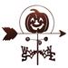 SWEN Products Pumpkin Halloween Weathervane Metal/Steel in Brown/Gray | 30 H x 21 W x 15.5 D in | Wayfair 1066-Flat