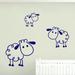 Sweetums Wall Decals 3 Piece Sheep Wall Decal Set Vinyl in Blue | Wayfair 3133navy