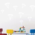 Zoomie Kids Hervey Paratroopers Wall Decal Vinyl in White | 10 H x 9 W x 0.5 D in | Wayfair 1553C8F92E4D4475B998D766E4A59D4D