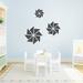 Sweetums Wall Decals 3 Piece Pinwheels Wall Decal Set Vinyl in Black | 22 H x 22 W in | Wayfair 3143dkgray