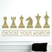 The Decal Guru Chess Weapons Wall Decal Vinyl in Yellow/Black | 23 H x 45 W in | Wayfair 1278-WALL-02-29