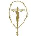 The Decal Guru Rosary Crucifix Wall Decal Metal in Brown | 40 H x 20 W in | Wayfair 1737-WALL-02-29