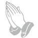 The Decal Guru Prayer Hands Wall Decal Vinyl in Gray/White | 36 H x 28 W in | Wayfair 1734-WALL-02-28