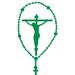 The Decal Guru Rosary Crucifix Wall Decal Metal in Green | 40 H x 20 W in | Wayfair 1737-WALL-02-12