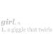 The Decal Guru Girl Definition Wall Decal Vinyl in Gray | 7 H x 25 W in | Wayfair 1670-WALL-01-26