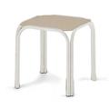 Telescope Casual Robinett Plastic/Resin Outdoor Side Table Plastic/Metal in Gray/White/Brown | 18 H x 17 W x 17 D in | Wayfair 203P6004