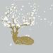 The Decal Guru Cherry Blossom Deer Wall Decal Vinyl in Brown | 22 H x 19 W in | Wayfair 1744-WALL-01-06