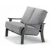 Telescope Casual St. Catherine Deep Loveseat w/ Cushions Plastic in Gray/Black | 36.25 H x 52 W x 35.25 D in | Outdoor Furniture | Wayfair