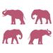 The Decal Guru Elephant Pattern Wall Decal Vinyl in Red/Pink | 2.5 H x 4 W in | Wayfair 1285-WALL-01-06