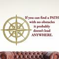 The Decal Guru Compass Quote Wall Decal Vinyl in Red/Yellow/Brown | 20 H x 24 W in | Wayfair 1754-WALL-01-02