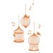 Ophelia & Co. Song Bird Cages Wall Decal Vinyl in Orange | 56 H x 33 W in | Wayfair AE0BC8071D064933B24E27B248AD3A13