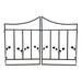 Tierra Garden 35.5"H x 49"W x 1"D Rosetta Garden Gate Metal/Steel in Black/Gray | 39 H x 55 W x 17.5 D in | Wayfair 39-1785