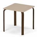 Telescope Casual Robinett Plastic/Resin Outdoor Side Table Plastic/Metal in Gray/Brown | 19.5 H x 18 W x 18 D in | Wayfair 510KP6002