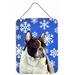 The Holiday Aisle® Winter Snowflakes Holiday Print on Plaque Metal in Blue | 16 H x 12 W x 0.02 D in | Wayfair THLA3547 39946217