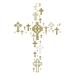 The Decal Guru Cross Collection Wall Decal Vinyl in Yellow | 24 H x 16 W in | Wayfair 1739-WALL-01-29